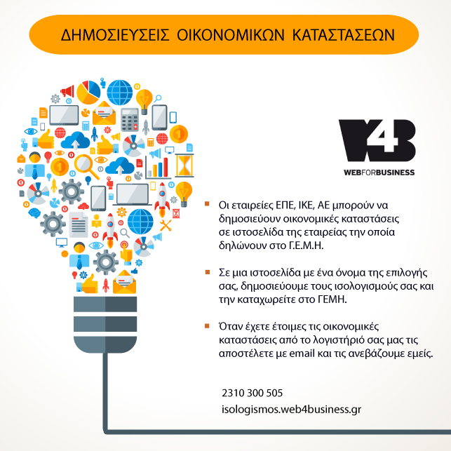δημοσιευση ισολογισμων web4business